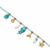 Collana estiva con perline azzurre e ciondoli ispirati al mare.