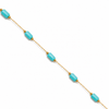 Collana estiva elegante con perline luminose turchesi