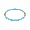 Bracciale Camilla effetto bambù color azzurro e dettagli in acciaio inox.