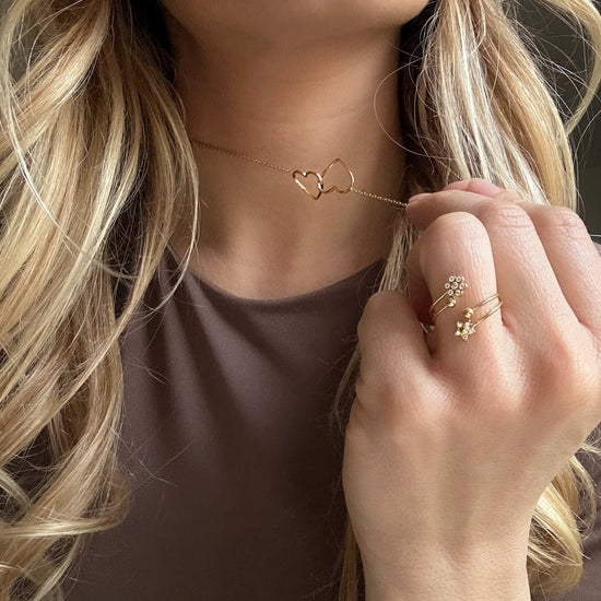COLLANA DOUBLE HEART - Acheta Jewels
