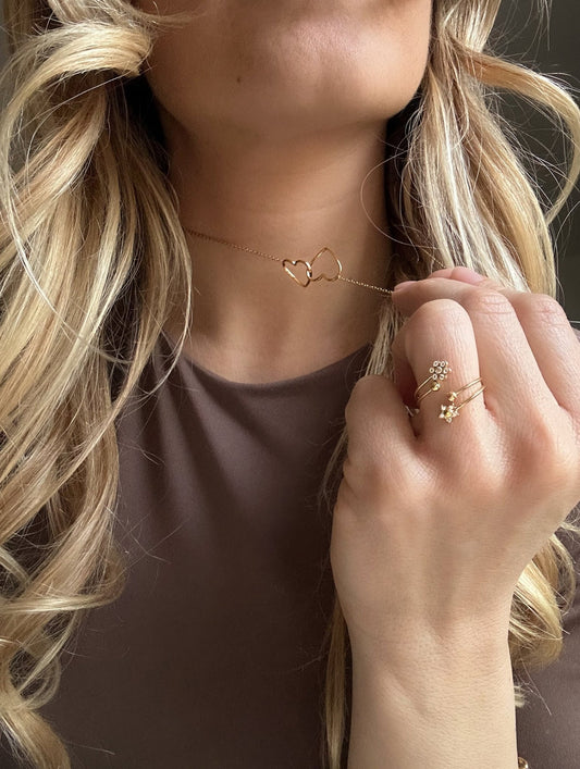 COLLANA DOUBLE HEART - Acheta Jewels